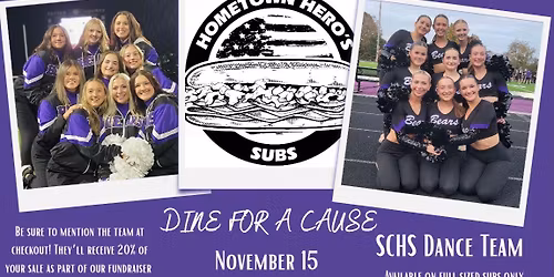 Dine for A Cause : SCHS Dance Team \ud83d\udc9c\ud83d\udc3b