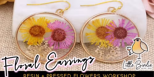 Floral Earrings | Resin & Pressed Flowers Workshop 