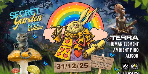 Secret Garden NYE w\/ Terra, Human Element Alison, Ambient Pino