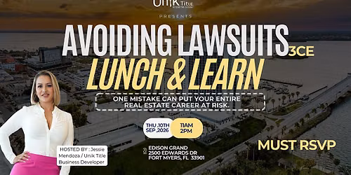 Avoiding Lawsuits 3CE - Lunch & Learn