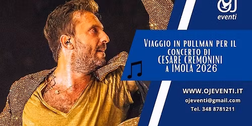 Viaggio in pullman per il concerto di Cesare Cremonini a Imola 2026