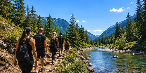 Hike & Cold Plunge. A Gather - Grow - Play event.