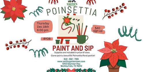 Poinsettia Paint and Sip