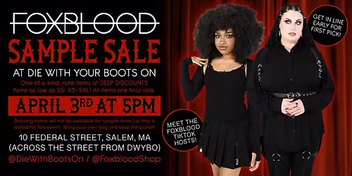 FOXBLOOD Sample Sale 