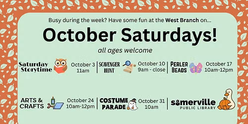 October West Branch Saturdays