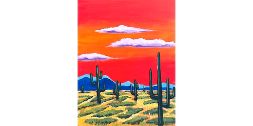 Vibrant Desert Sunrise - Paint and Sip in San Diego | Classpop!\u2122