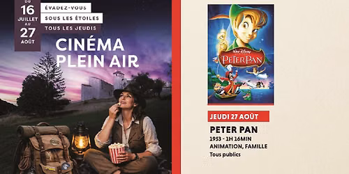 CINEMA PLEIN AIR : Peter Pan
