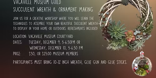 Guild's Succulent Wreath & Ornament Making Class