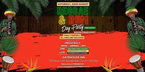 Reggae & Rum BBQ Day Party (Gatehouse Lincoln)