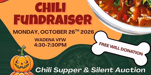 Wadena County Humane Society Chili Fundraiser 