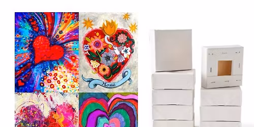 PAINT NIGHT OUT! \u201cMini Hearts Afire" with Laura & Mickey