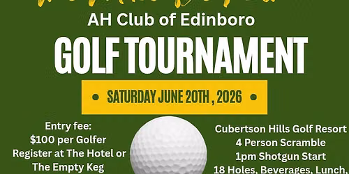 The Mike DePalma Golf Tournament Benefiting The AH Club of Edinboro