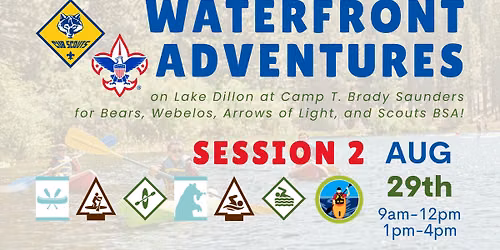 Session 2: Lake Dillon Waterfront Adventures for Bears, Webelos, and Scouts BSA