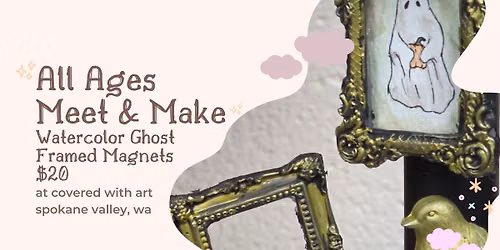 Meet and Make - watercolor framed magnets