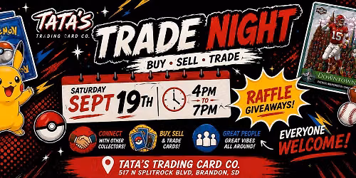 Trade Night @ Tata's Trading Card Co