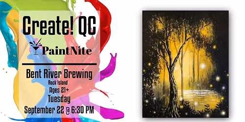 Paint Nite at Bent River Brewing Company Uncommon Room: Magical Forest II