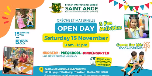 OPEN DAY & Fun activities - SAINT ANGE Early Years