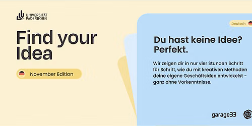Find your Idea [November Edition | Sprache: DE]