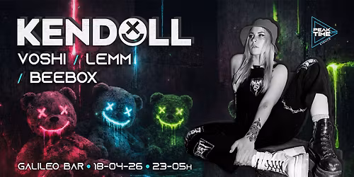 Kendoll: Bass is a must @ Galileo Bar [Peak Time's Tech\/Bass House event]