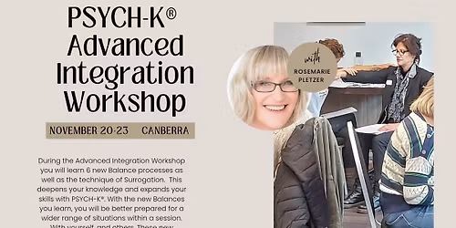 CANBERRA  PSYCH-K\u00ae Advanced Integration Workshop