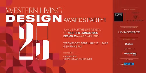 Western Living Design 25 Awards Party