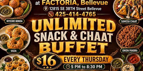 Unlimited STREET FOOD (Chaat & Snacks) BUFFET