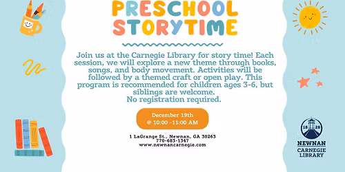 Preschool Storytime
