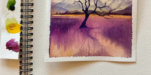 Morning Watercolor Wednesdays- Violet Reflections