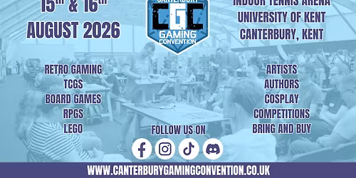 Canterbury Gaming Convention 2026