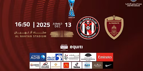 Al Wahda FC vs Al Jazira FC - ADIB CUP Semi Finals