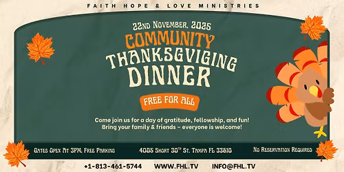 2nd Annual Community Thanksgiving Dinner