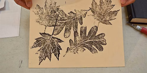 Linocut Fall Leaves