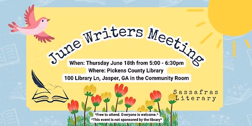 June Writers Meeting - Sassafras Literary