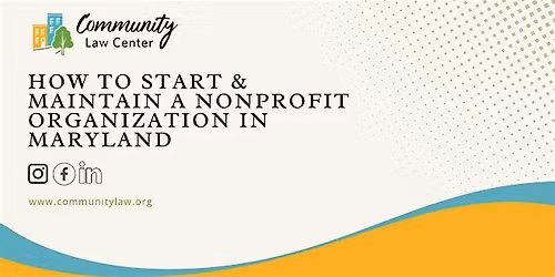 How to Start and  Maintain a Nonprofit Organization in Maryland