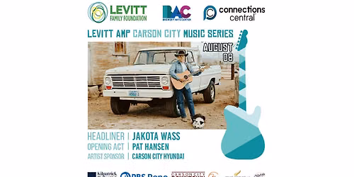 Levitt AMP Carson City Music Series | Jakota Wass | Country | Saturday | August 8th | FREE