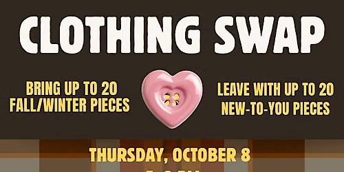 October Clothing Swap @ Art Monster in Norwalk