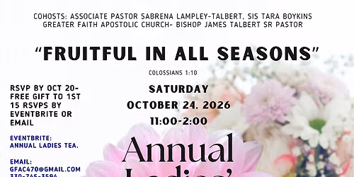 Annual Ladies Tea