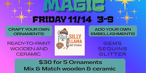 Christmas Tree Magic - OPEN STUDIO - ornament workshop!