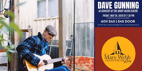 DAVE GUNNING IN CONCERT AT THE MARY WEBB CENTRE