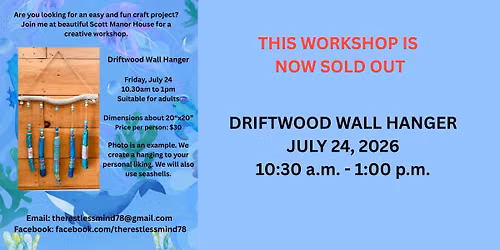 DRIFTWOOD WALL HANGER WORKSHOP