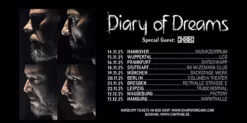 DIARY OF DREAMS LIVE 2025 - Dresden - plus special guest: AUGER