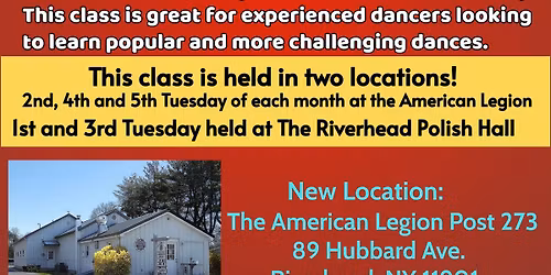 Tuesday Night Improver and Beyond Line Dance Class With Jenn