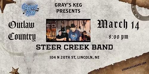 Steer Creek Band @ Grays Keg 3-14-26