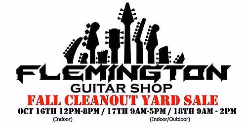 Flemington Guitar Shop Fall Cleanout Yard Sale