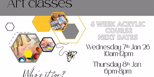 Acrylic 6 week art class Thursday Evening 6pm-8pm
