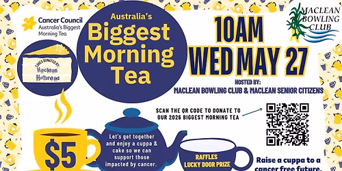 BIGGEST MORNING TEA WITH MACLEAN BOWLING CLUB AND MACLEAN SENIOR CITIZENS