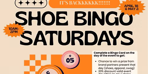 Shoe Bingo Saturday