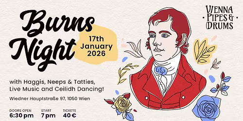 Burns Supper 2026 - Vienna Pipes and Drums