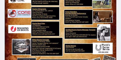 2nd Annual Tack Swap and Equine Health Clinic