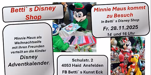 Minnie Maus als Weihnachtselfe bringt Adventkalender!